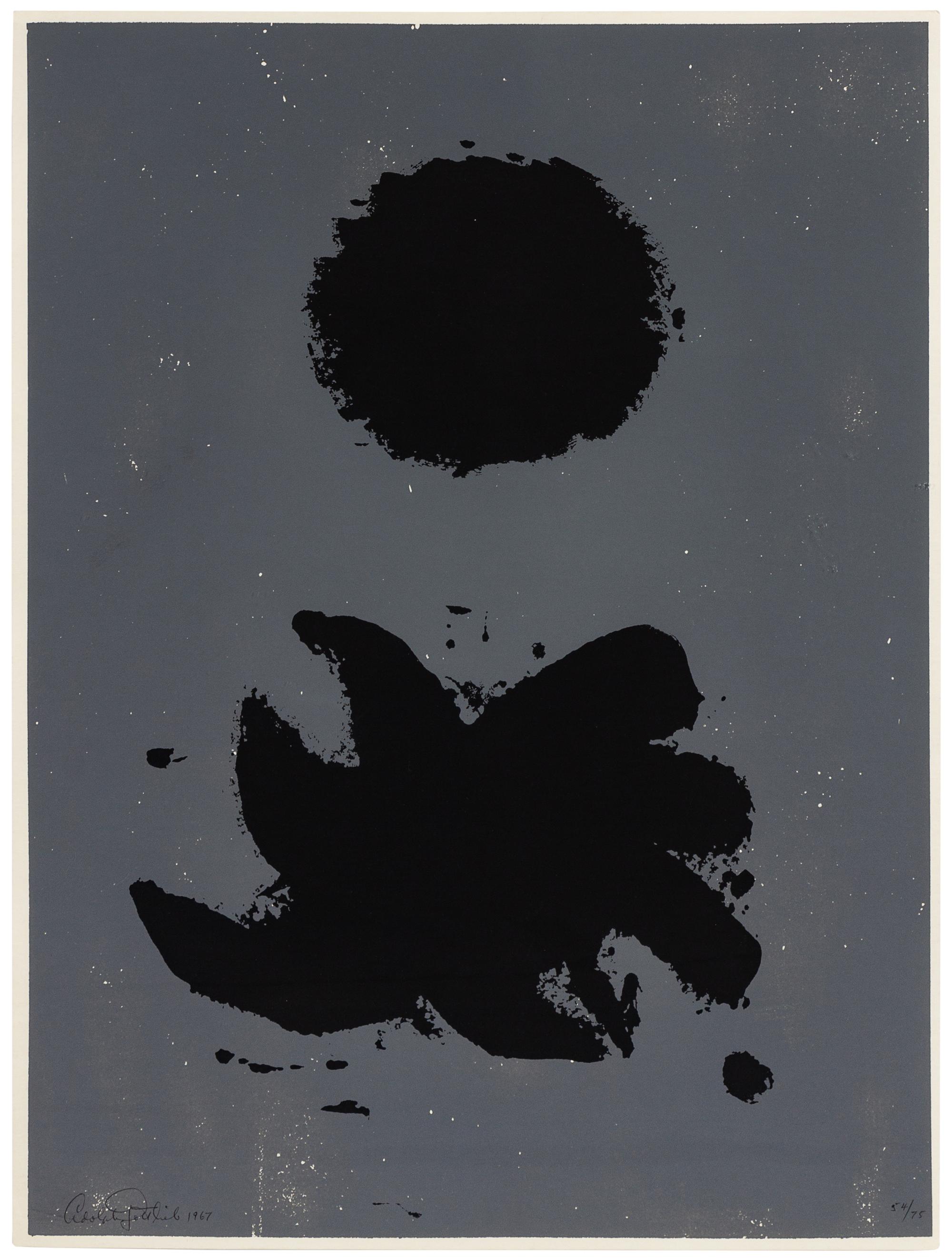 Adolph Gottlieb, (American, 1903-1974), Black and Gray, 1967