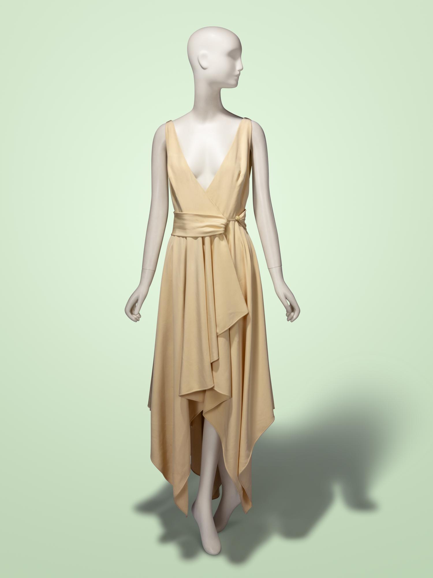 Guy Laroche Haute Couture, Cream Silk Wrap Dress