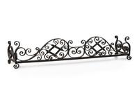 A Wrought Iron Fireplace Fender