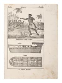 [ENSLAVEMENT & ABOLITION]. A group of 3 prints related to the Atlantic slave trade, including plans for two forts along Africa's west coast.