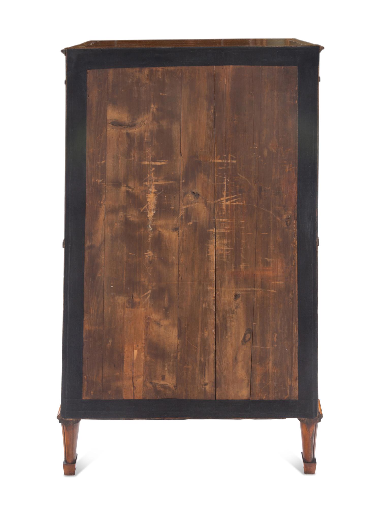 A George III Satinwood, Tulipwood and Amaranth Marquetry Fall-Front Secrétaire