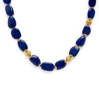 Seaman Schepps, Pair of Lapis Lazuli and Yellow Gold Convertible Necklaces