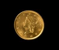 A United States 1852 Liberty Head: Type 1 $1 Gold Coin