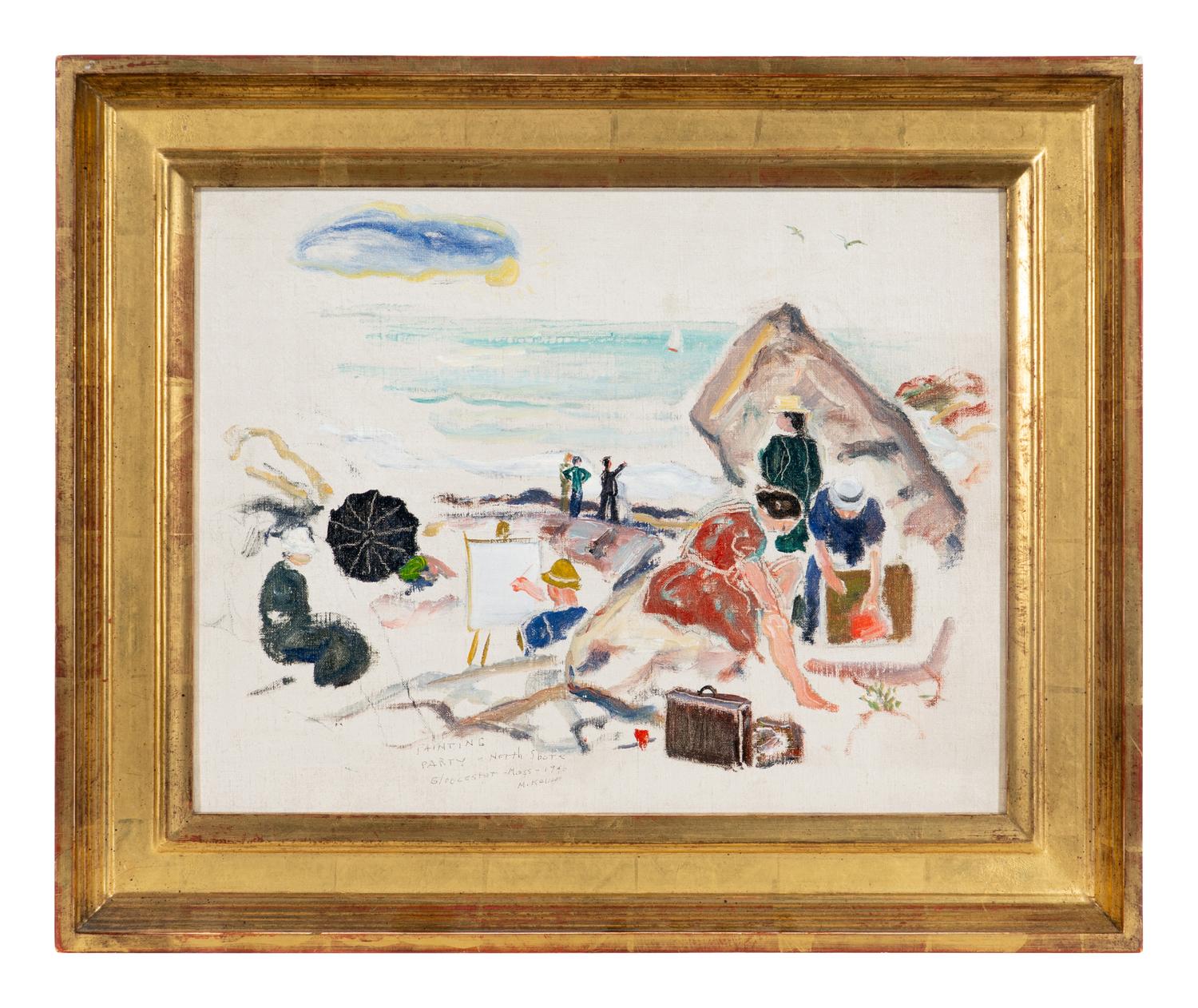 Marie Kelly (American, 1917–2001) — Painting Party - North Shore - Gloucester , 1940
