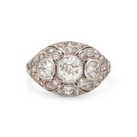 ART DECO, DIAMOND RING