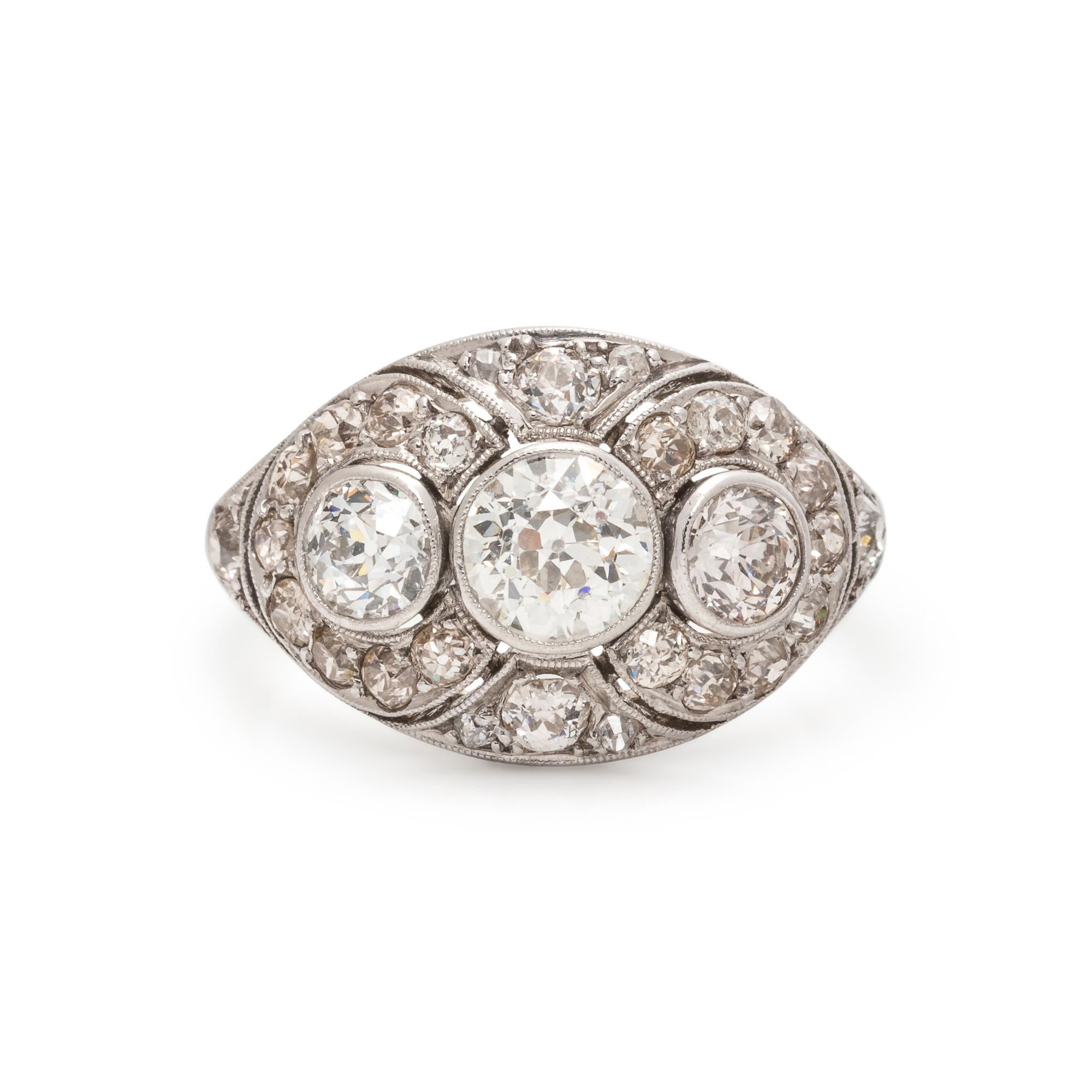 ART DECO, DIAMOND RING