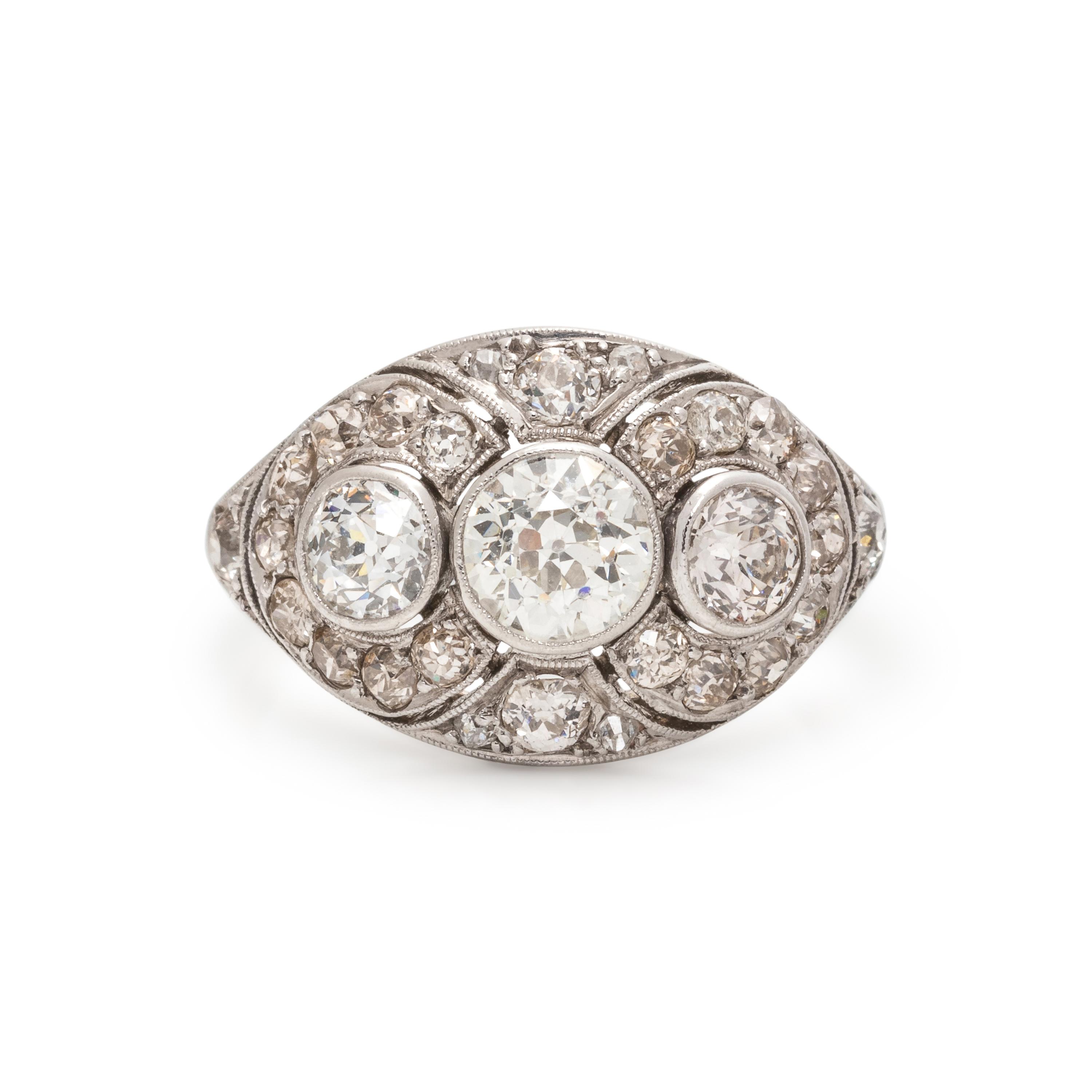 ART DECO, DIAMOND RING