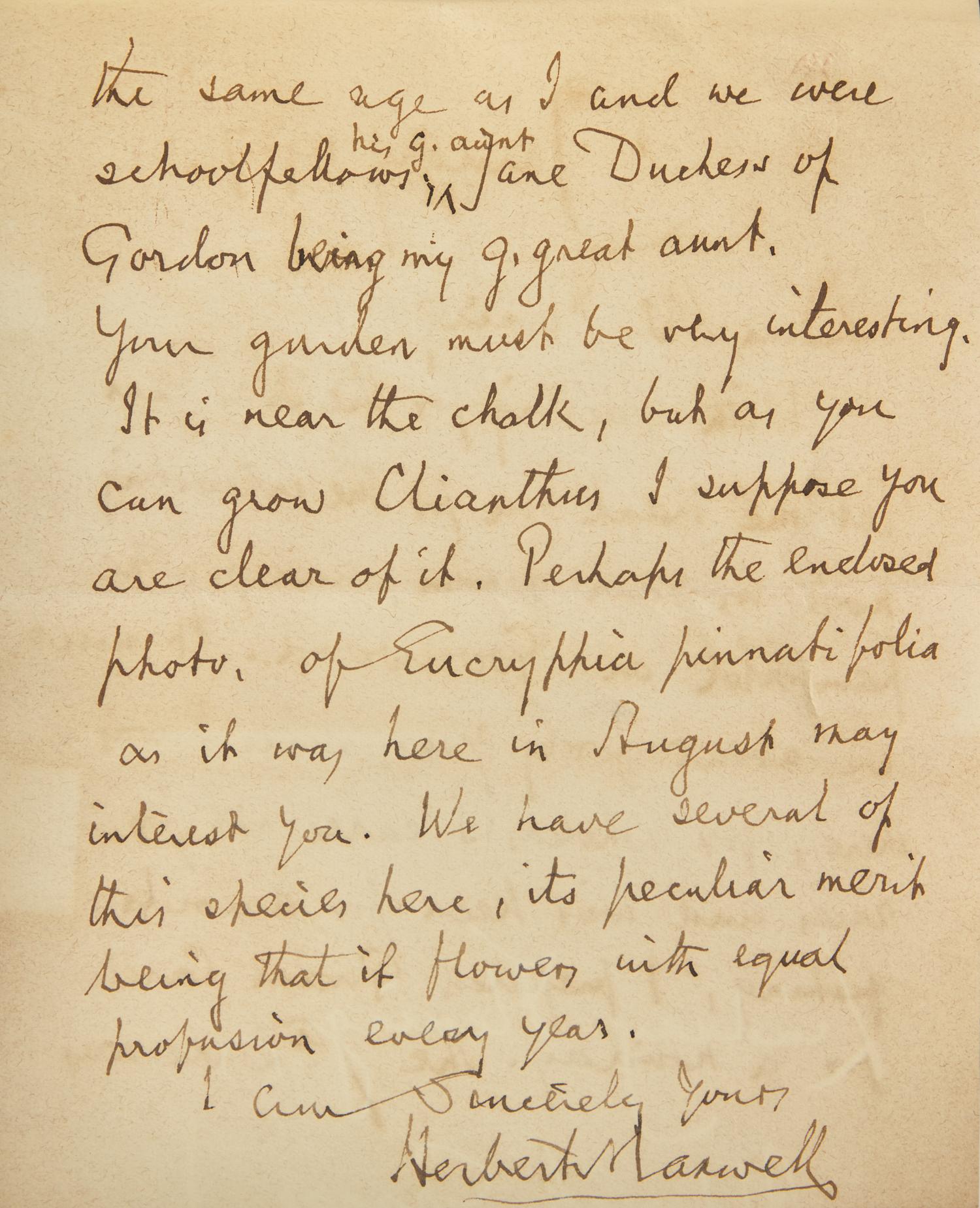 [Gardening] Maxwell, Herbert. A Garden Note-Book... with an A.L.s laid-in