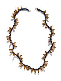 A Parthian Gold and Blue-Glass Bead Necklace