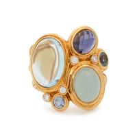 DAVID YURMAN, MULTIGEM AND DIAMOND 'MOSAIC' RING