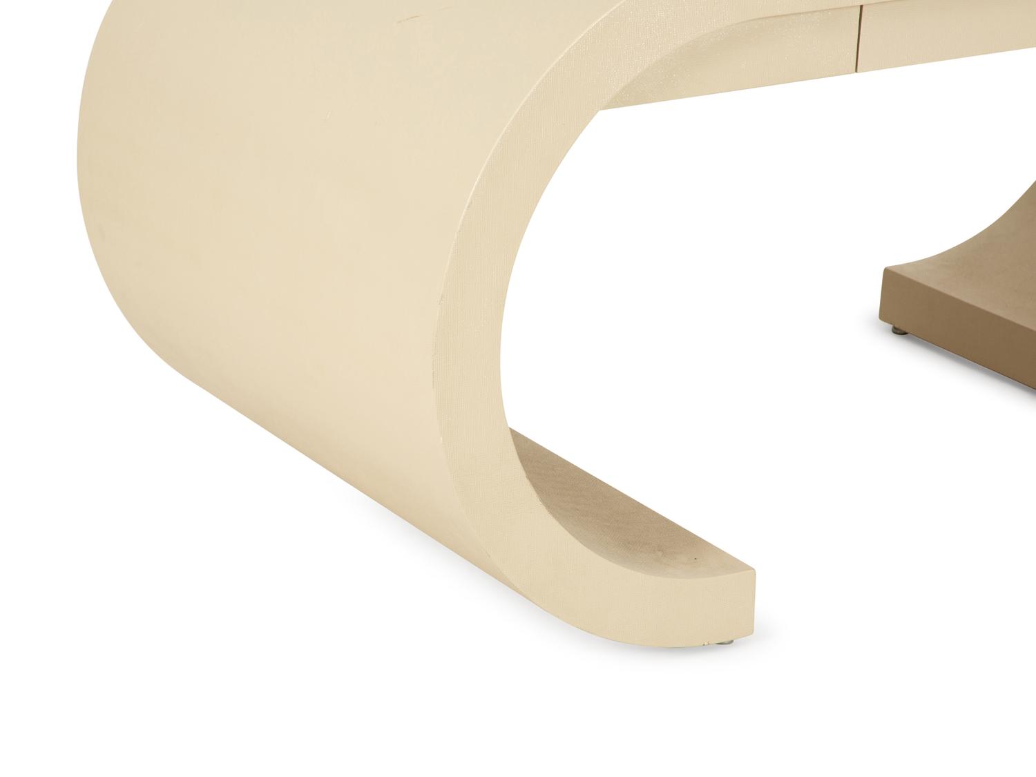 A Modern Cloth Wrapped Scroll Desk in the Manner of Karl Springer — 20th/21st Century