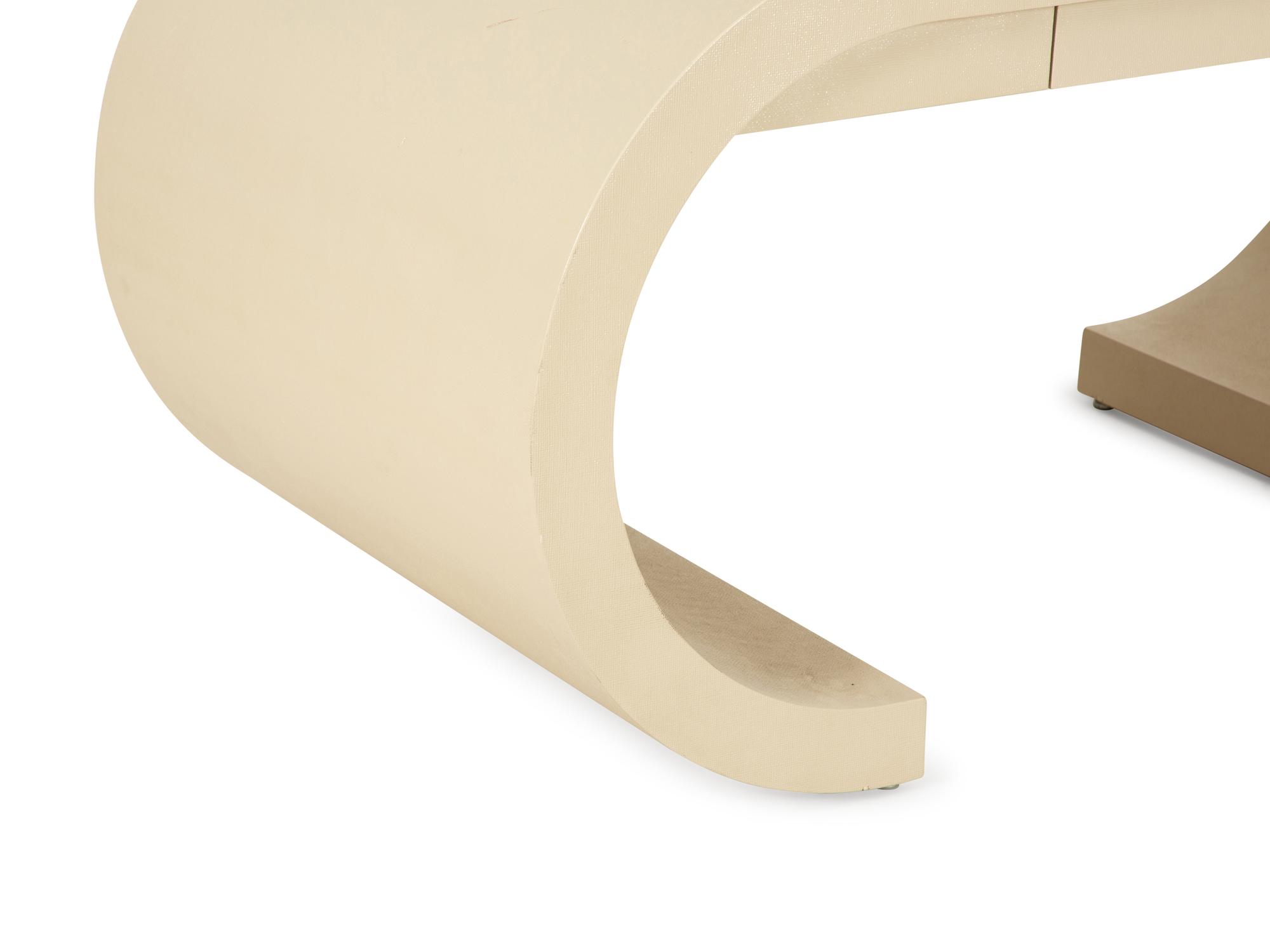 A Modern Cloth Wrapped Scroll Desk in the Manner of Karl Springer — 20th/21st Century