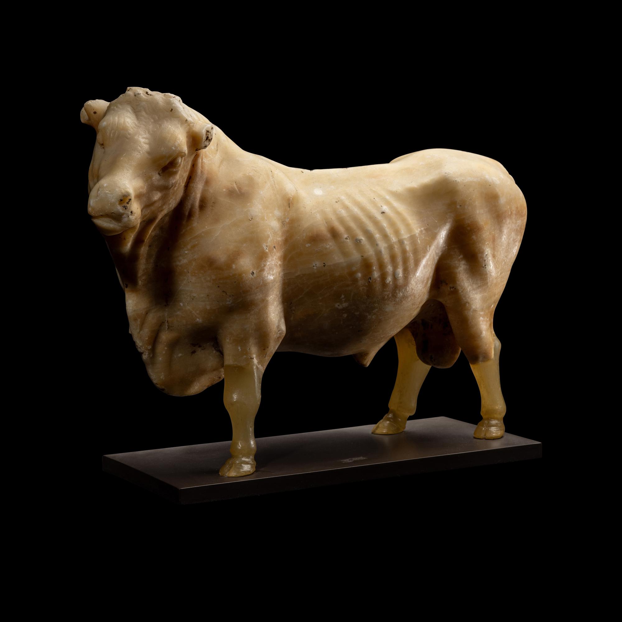 A Roman Alabaster Bull
