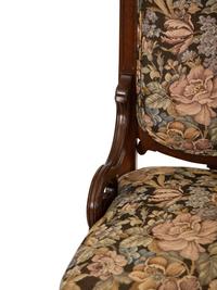 Two American Carved Mahogany Upholstered Chairs