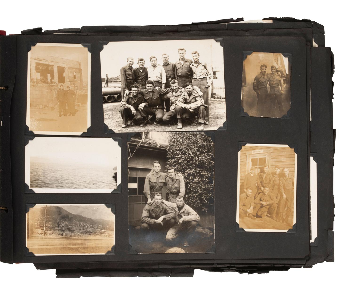 [WORLD WARS]. Archive featuring WWI photo album with scarce photographs from the Russian front.