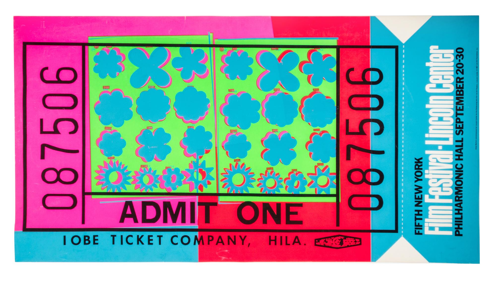 Andy Warhol, (American, 1928-1987), Lincoln Center Ticket, 1967