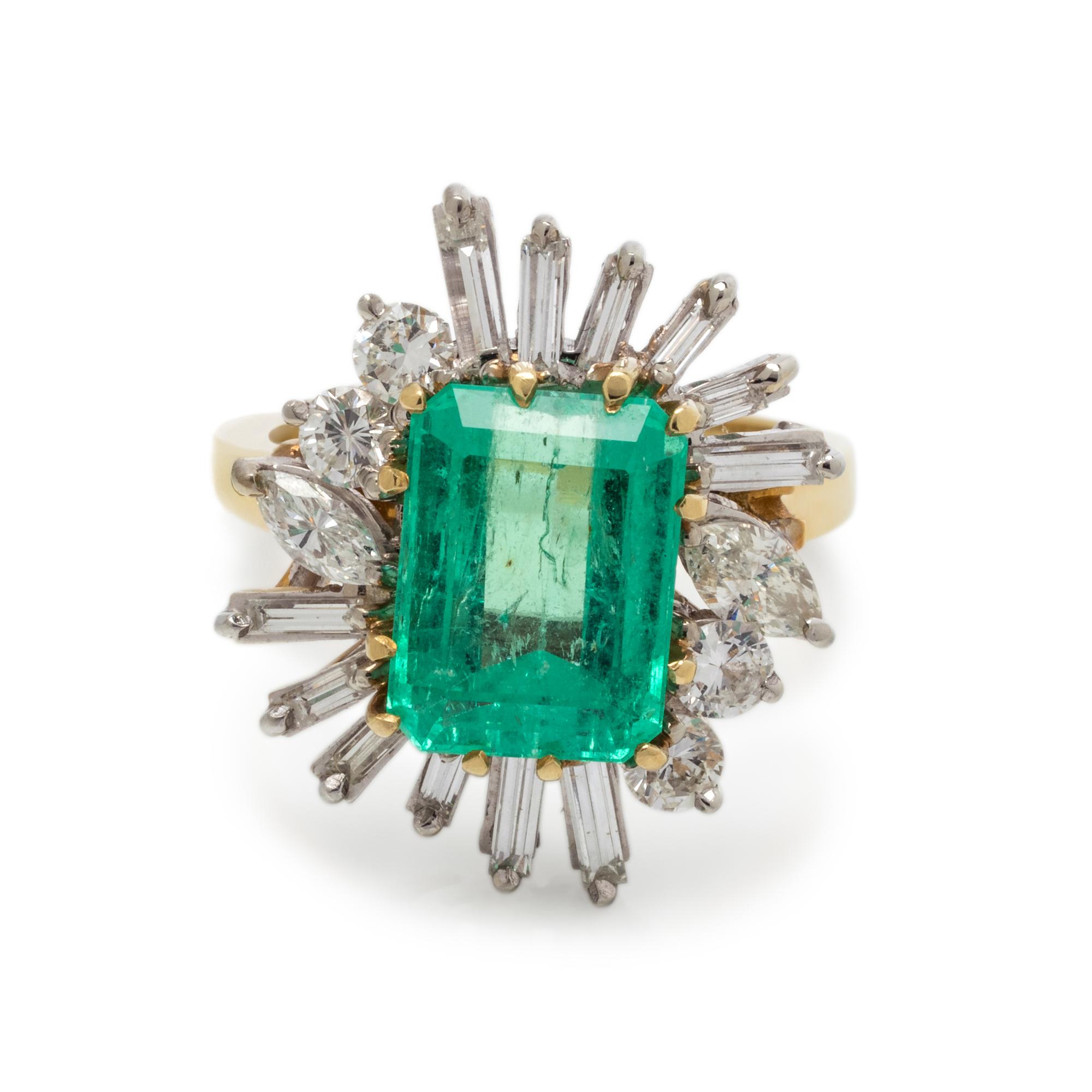 EMERALD AND DIAMOND RING