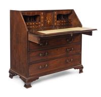 A George III Mahogany Slant-Front Bureau