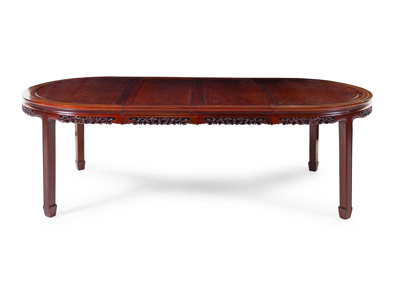 A Chinese Export Rosewood Dining Room Set