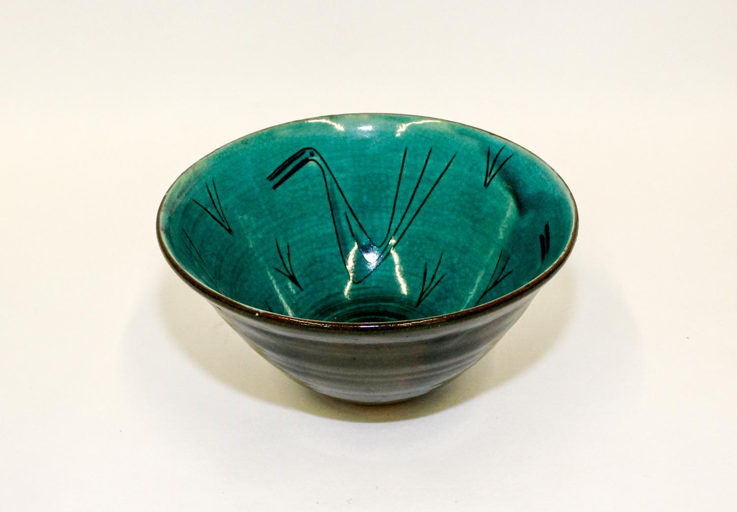 A Studio Ceramic Bowl, Gilbert Diameter 9 1/8 inches. — SECOND HALF 20TH CENTURY