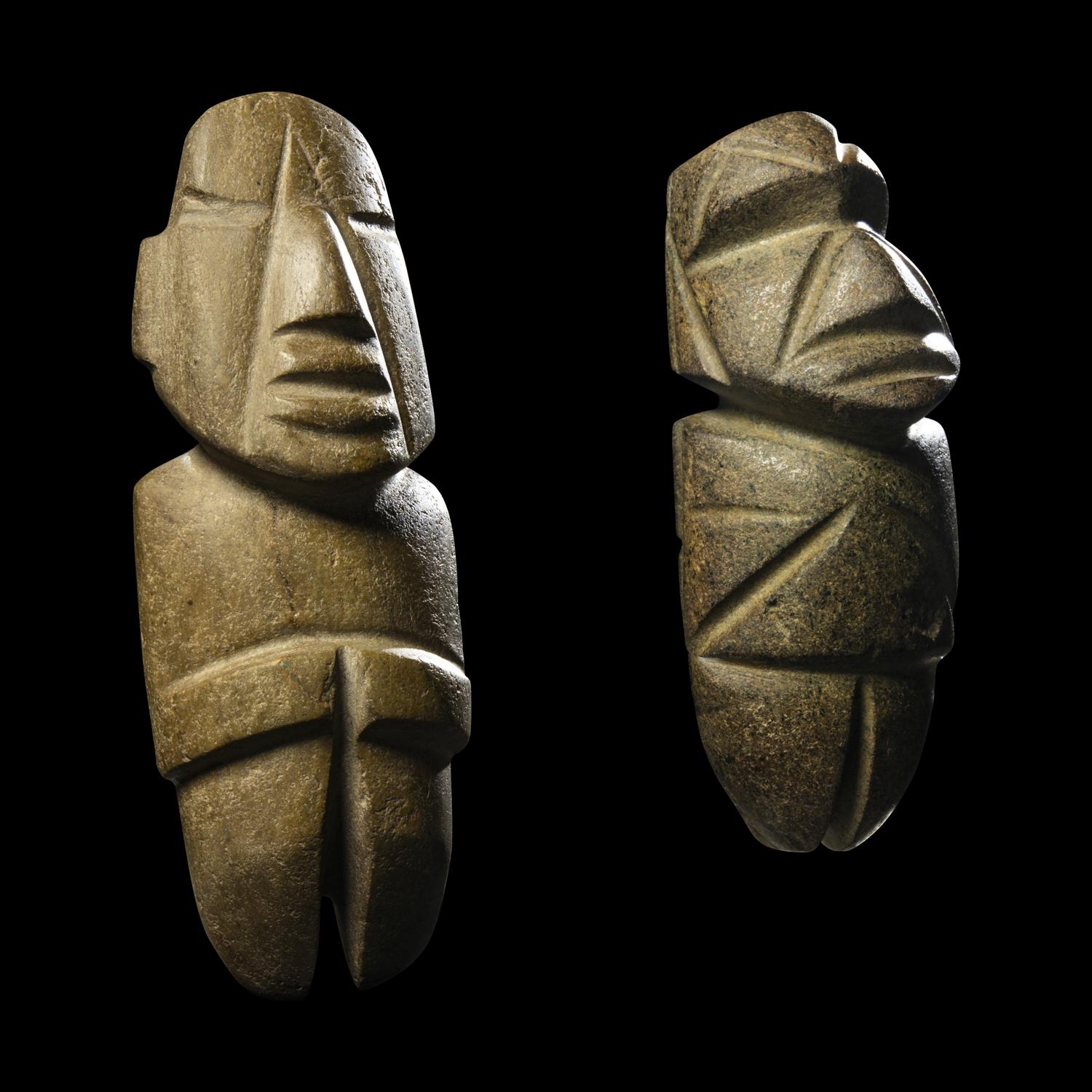 Two Mezcala Stone Figures