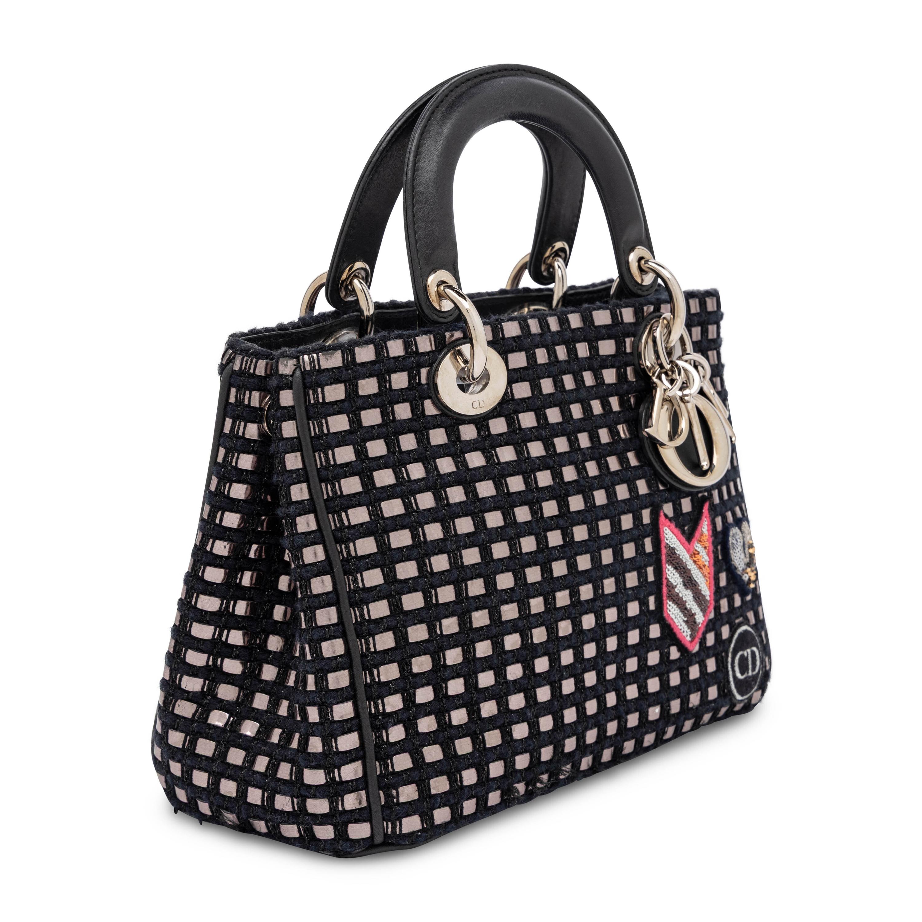 Christian Dior, Small Diorissimo Bag in Leather/Tweed