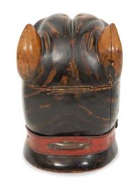 An English Treen Dog Humidor