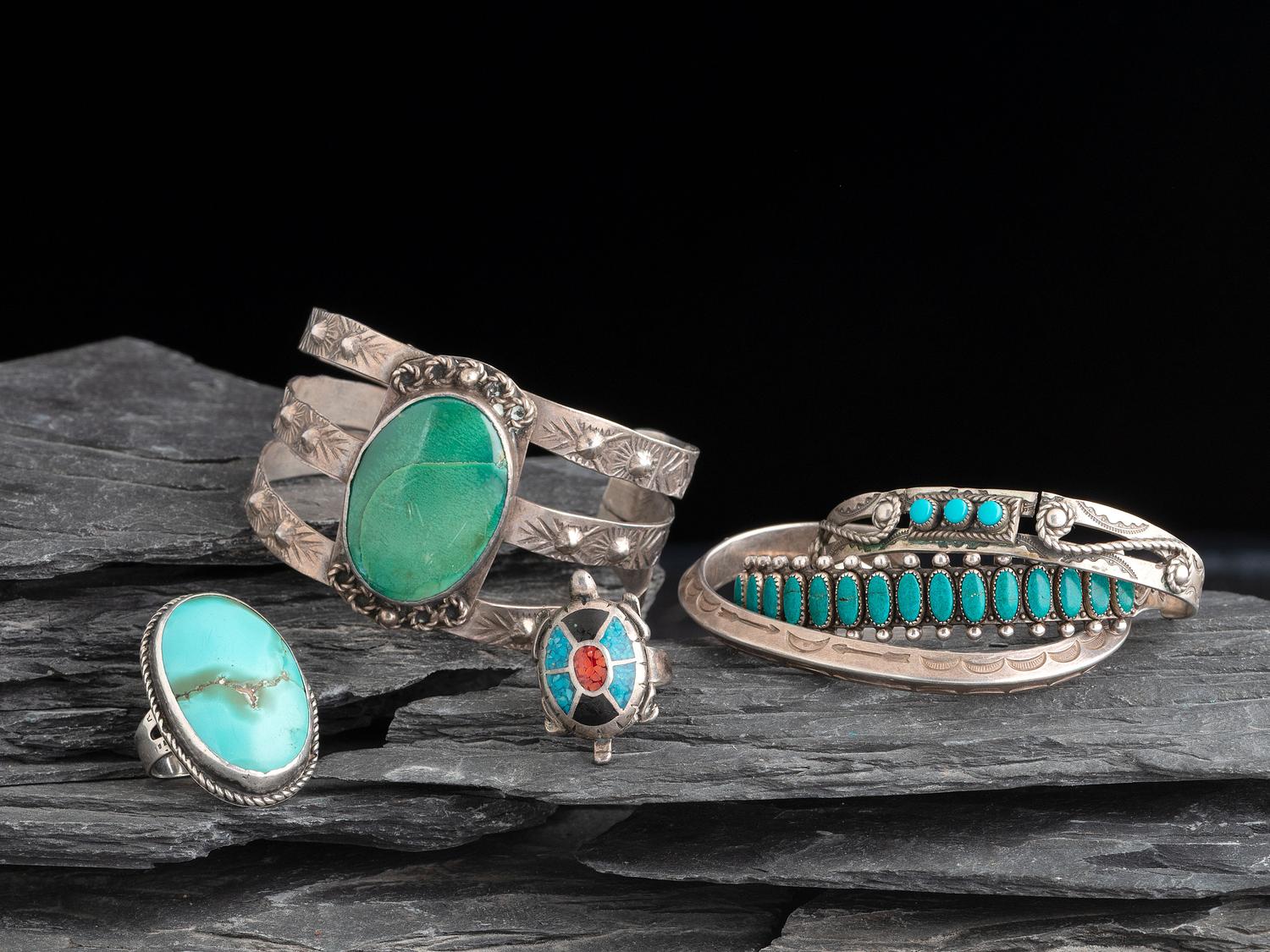 Navajo and Southwestern-style Cuff Bracelets and Rings