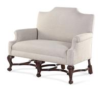 A William and Mary Style Carved Walnut Settee