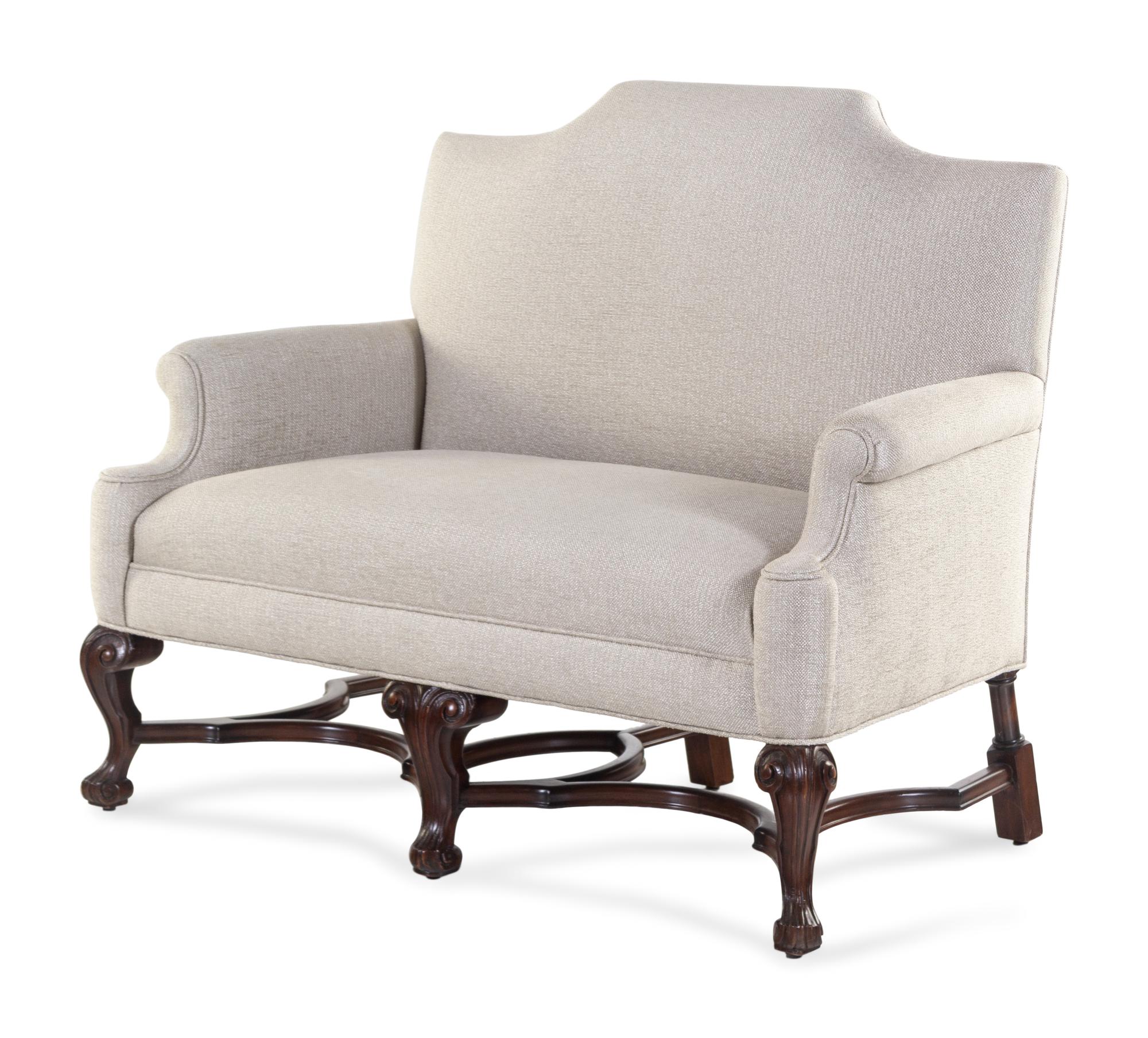 A William and Mary Style Carved Walnut Settee