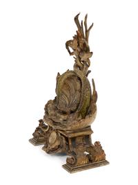A Continental Carved Giltwood Pocket Watch Stand