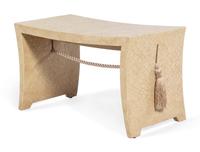 A Baker Crackle-Finished Bench