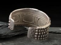 Sterling Silver Tufa Cast Corn Cuff Bracelet