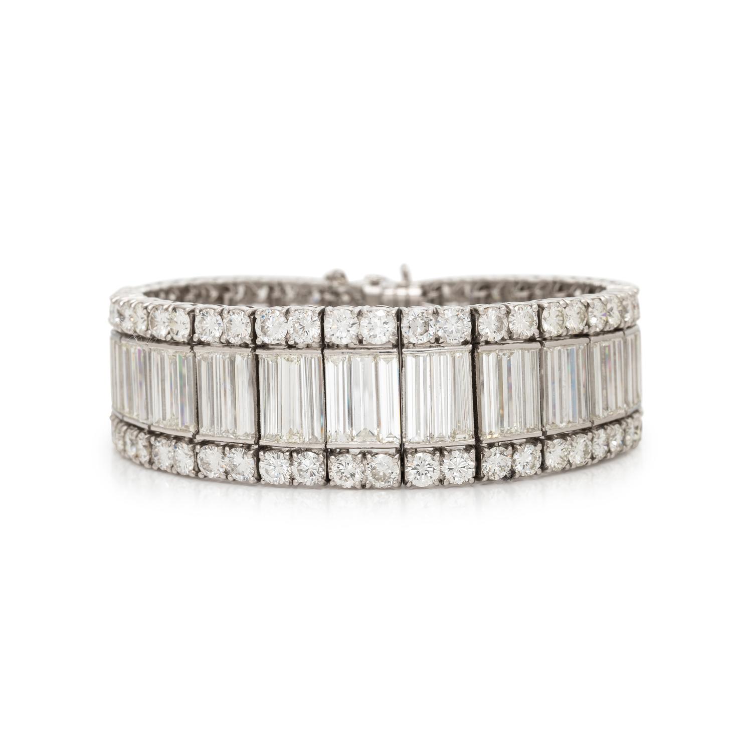 PLATINUM AND DIAMOND BRACELET