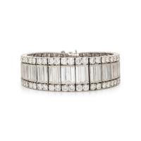 PLATINUM AND DIAMOND BRACELET