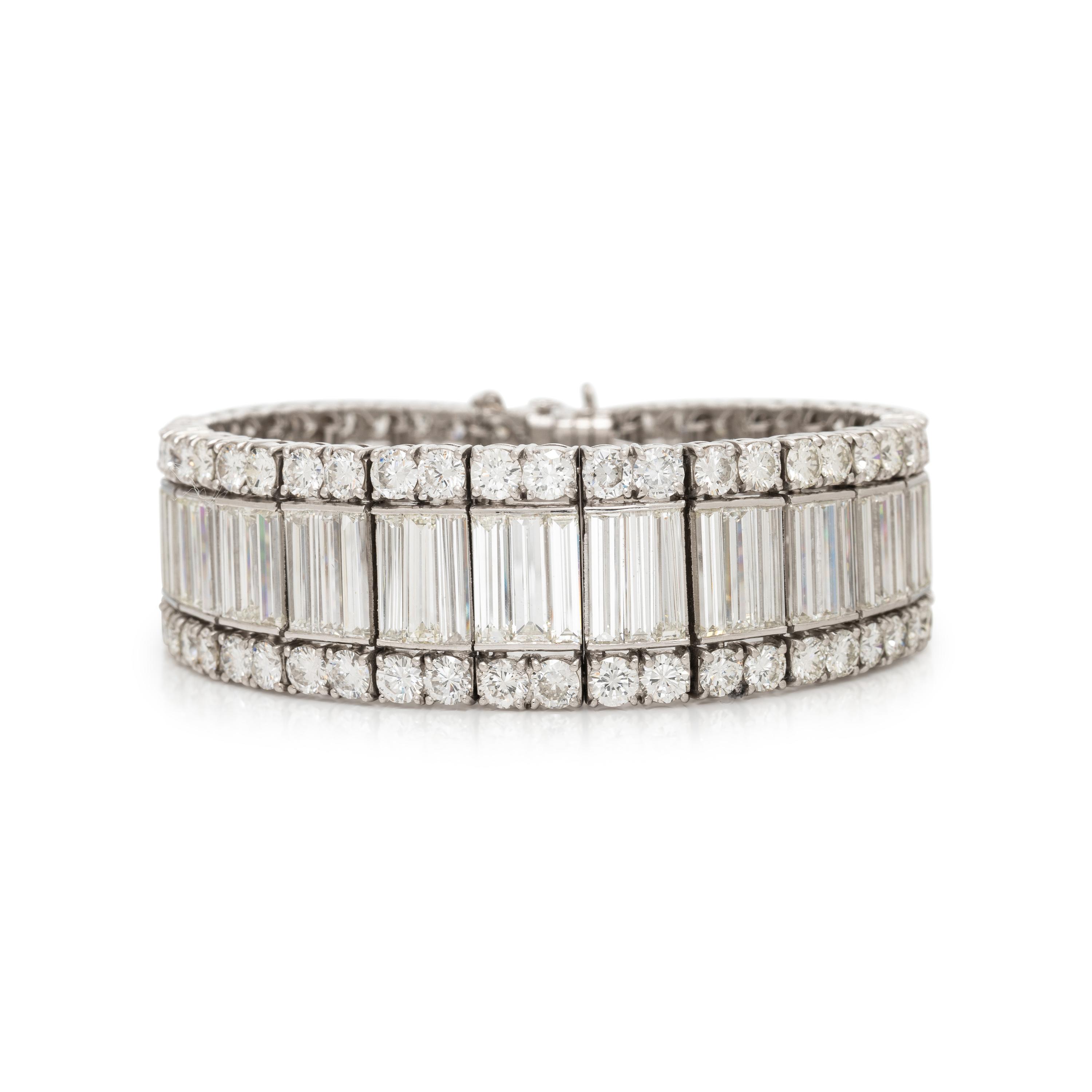PLATINUM AND DIAMOND BRACELET