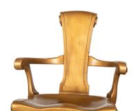 Three Carved Giltwood Rococo Style Bar Stools