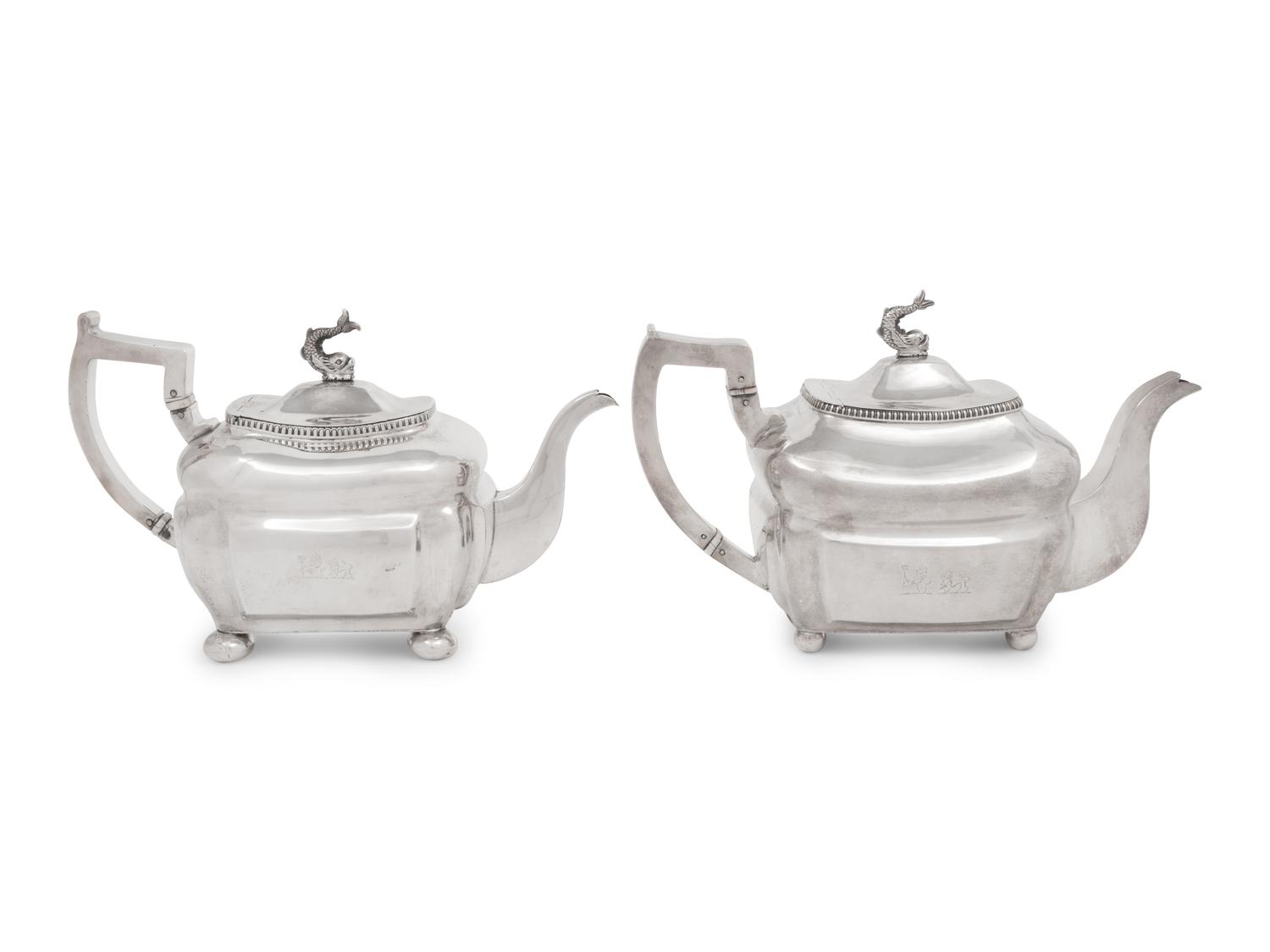 Two Irish George III Silver Teapots