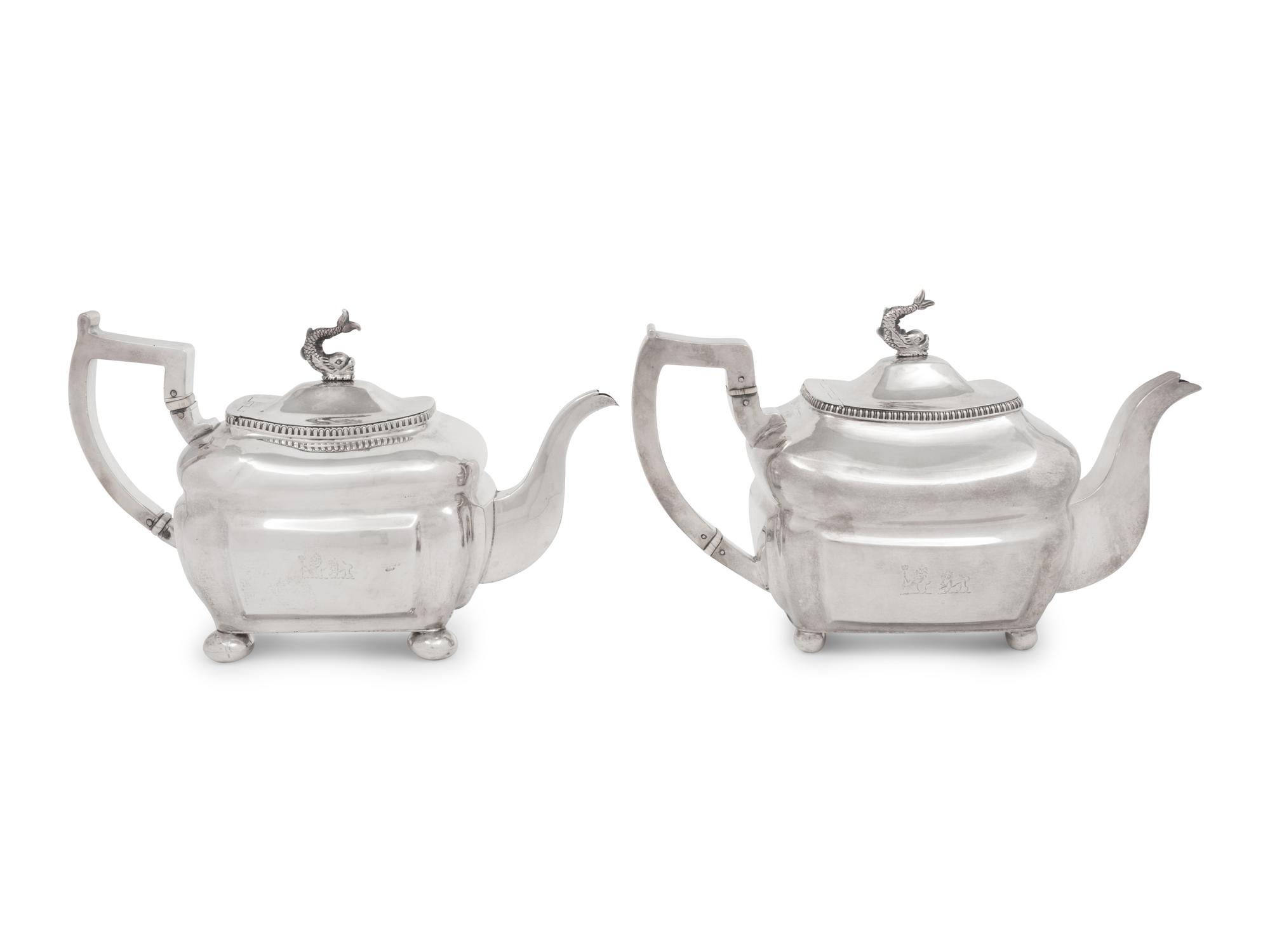 Two Irish George III Silver Teapots