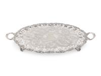 Three Silver-Plate Serving Trays