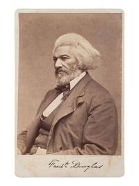 [DOUGLASS, Frederick (1818-1895)]. WARREN, George Kendall (1824-1884), photographer. Cabinet card of Frederick Douglass.