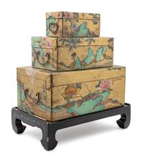 A Set of Three Chinese Nested Boxes