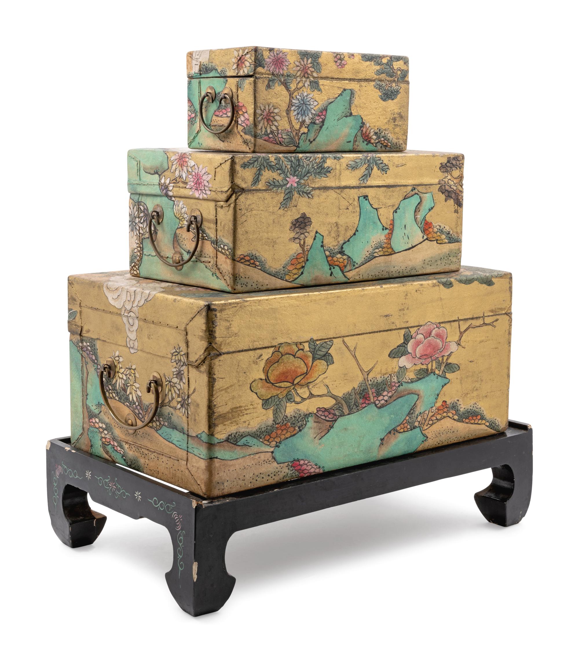 A Set of Three Chinese Nested Boxes