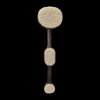 A Chinese White Jade and Silver Wire inlaid Rosewood Ruyi Scepter, Qing Dynasty 清 白玉三鑲銀絲嵌紅木如意