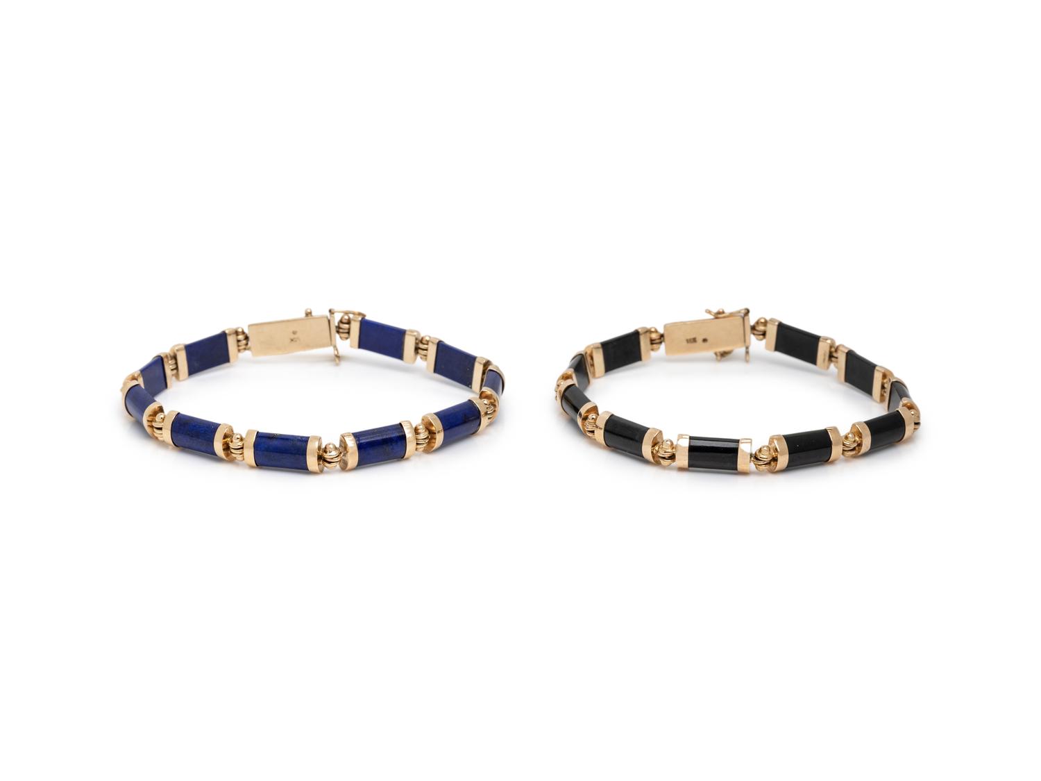 COLLECTION OF HARDSTONE AND YELLOW GOLD JEWELRY
