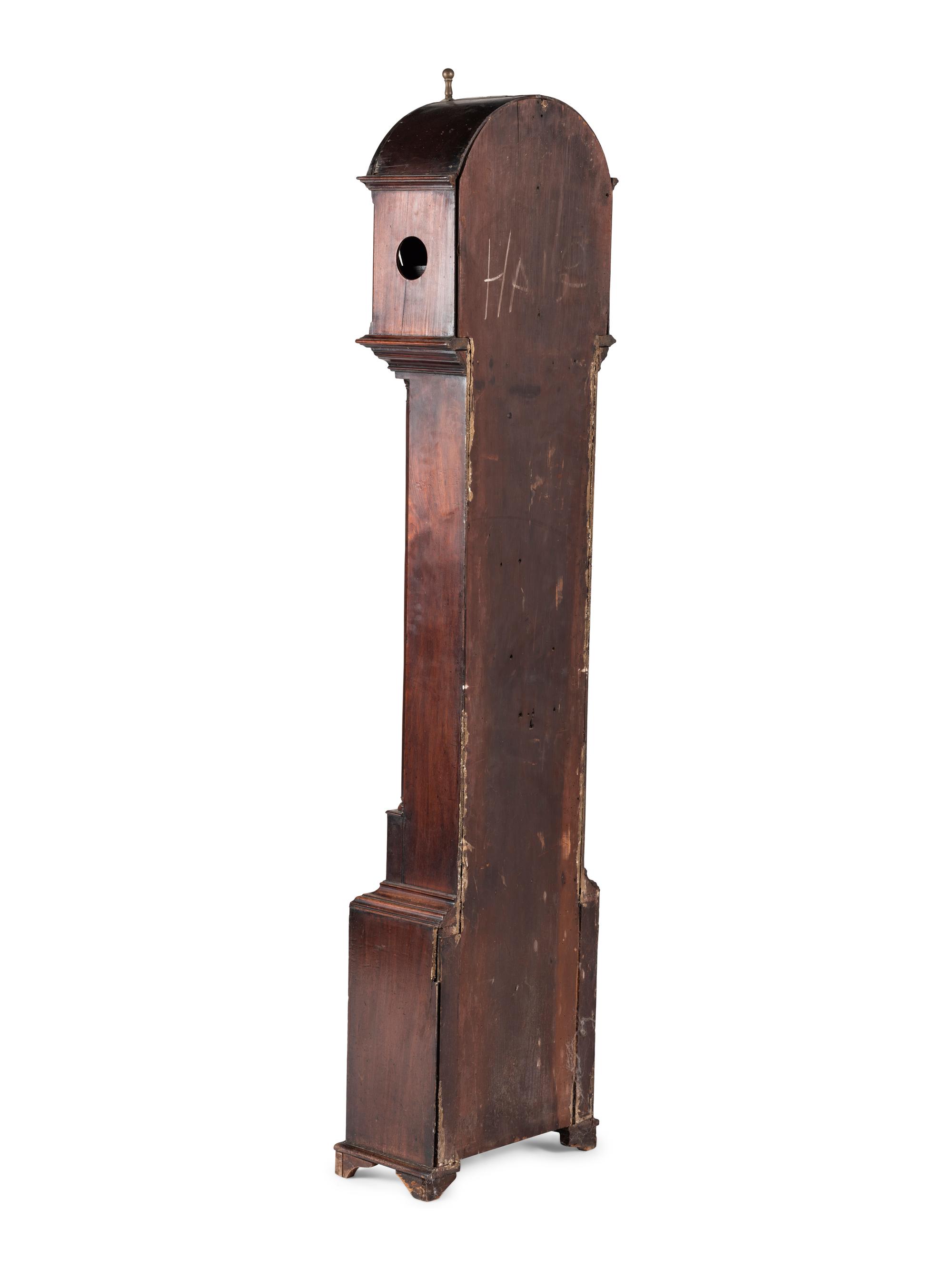 A Chippendale Inlaid and Figured Mahogany Tall Case Clock