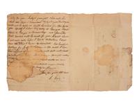 [ENSLAVEMENT & ABOLITION]. Letter from a southern slave trader describing the transportation of enslaved persons from Virginia to auction markets in the Deep South, 1820.