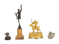 A Group of Four French Diminutive Sculptures