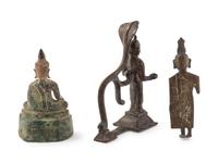 Three Southeast Asian Bronze Figures of Buddha