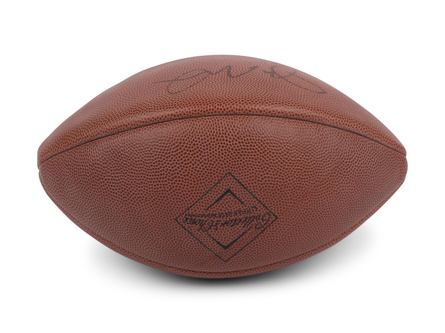 A Joe Montana Signed Autograph Football (Beckett Authentication Services BAS Certified and Upper Deck Authenticated),